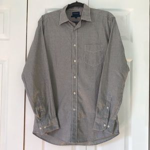 Light grey checkered Façonnable button down